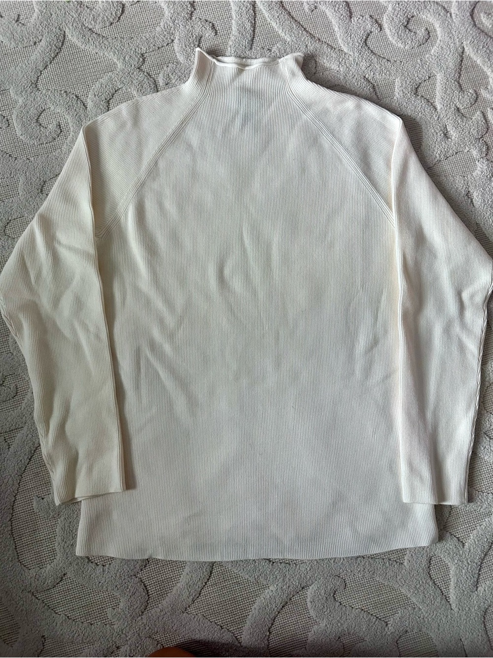 Gorgeous New Orvis XL Cream Mock Neck Long Sleeve Top - Picture 1 of 8